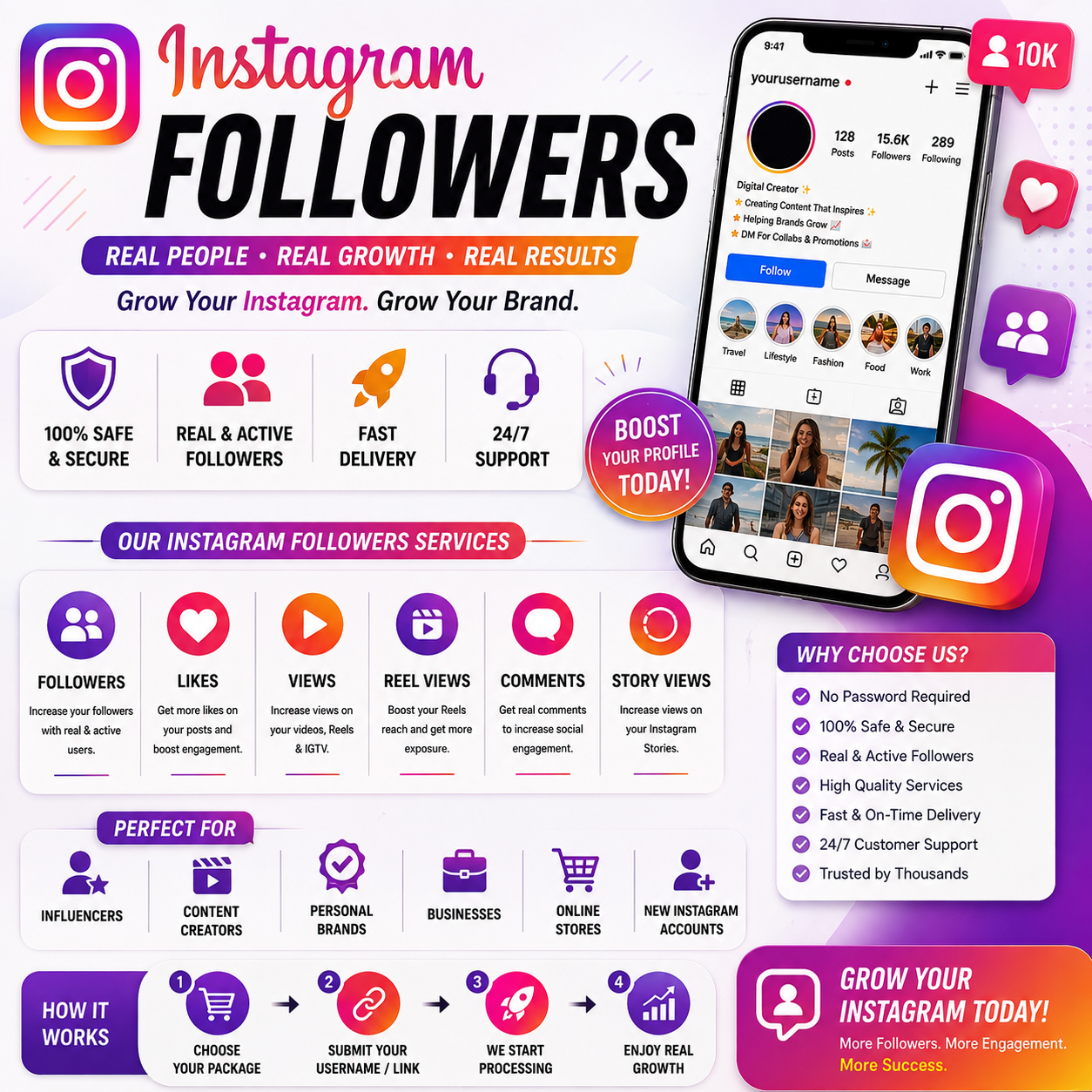 Instagram All Services – Followers, Likes, Views, Reels & Comments